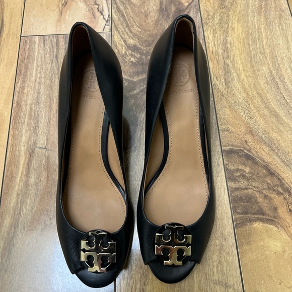 Tory Burch Shoes - Tory Burch Claire 65mm Calf Leather Open Toe Wedges Size 7